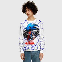 Свитшот мужской СОНИК EXE ТЕМНЫЙ СОНИК, цвет: 3D-белый — фото 2