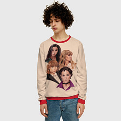 Свитшот мужской Манескин арт, цвет: 3D-красный — фото 2