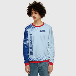 Свитшот мужской Subaru - Субару, цвет: 3D-красный — фото 2