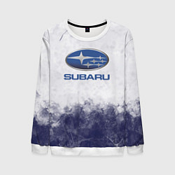 Свитшот мужской Subaru Трещина, цвет: 3D-белый