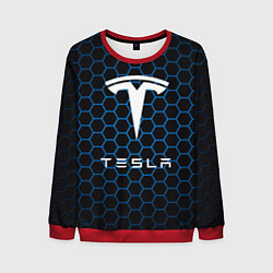 Свитшот мужской Tesla Соты, цвет: 3D-красный