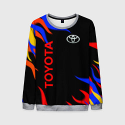 Мужской свитшот Toyota Разноцветный огонь
