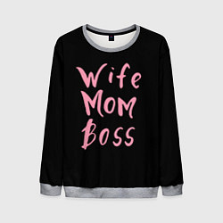 Мужской свитшот Wife Mom Boss