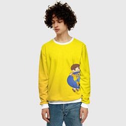 Свитшот мужской Мальчик из советского Атласа Мир, цвет: 3D-белый — фото 2