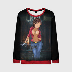 Свитшот мужской Claire Redfield from Resident Evil 2 remake by sex, цвет: 3D-красный