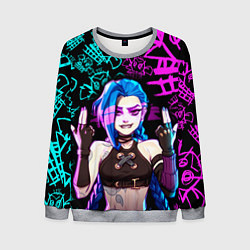 Свитшот мужской JINX ДЖИНКС NEON PATTERN, цвет: 3D-меланж