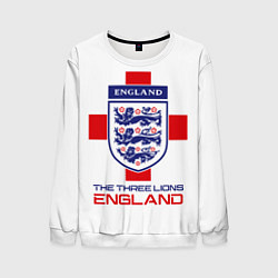 Свитшот мужской Сборная Англии по футболу, цвет: 3D-белый