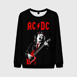 Свитшот мужской AC DC Ангус Янг гитарист, цвет: 3D-черный