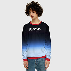 Свитшот мужской NASA с МКС, цвет: 3D-красный — фото 2