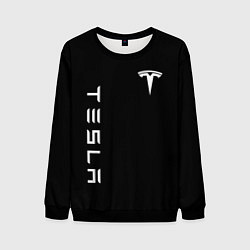 Мужской свитшот Tesla Тесла логотип и надпись