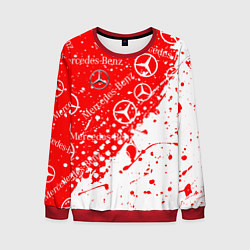 Свитшот мужской Mercedes Паттерн Брызги красок, цвет: 3D-красный