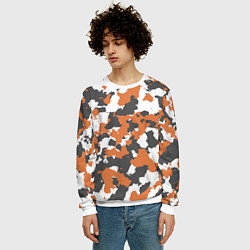 Свитшот мужской Orange Camo, цвет: 3D-белый — фото 2