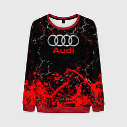 Свитшот мужской AUDI АУДИ брызги, цвет: 3D-красный