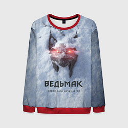 Мужской свитшот Волк на снегу Ведьмак 4