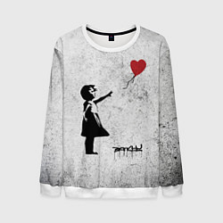 Свитшот мужской Бэнкси Всегда есть надежда There is Always Hope Ba, цвет: 3D-белый