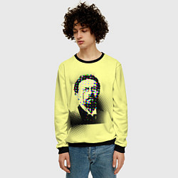 Свитшот мужской Портрет Чехова, цвет: 3D-черный — фото 2
