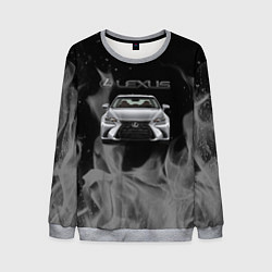 Свитшот мужской Lexus лексус огонь, цвет: 3D-меланж