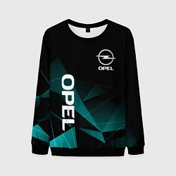 Свитшот мужской Opel Опель геометрия, цвет: 3D-черный