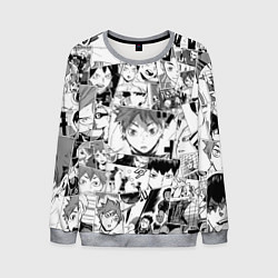 Свитшот мужской Волейбол!! pattern, цвет: 3D-меланж