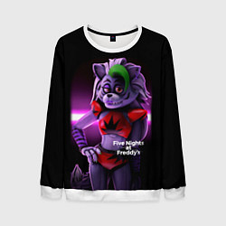 Свитшот мужской Five Nights at Freddys: Security Breach Волчица Ро, цвет: 3D-белый
