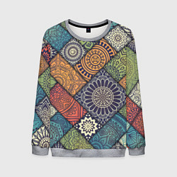 Свитшот мужской Mandala-pattern, цвет: 3D-меланж
