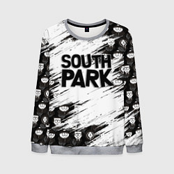 Мужской свитшот Южный парк - персонажи и логотип South Park