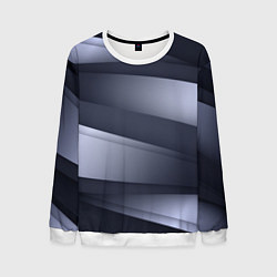 Свитшот мужской Серо-белая Волна, цвет: 3D-белый