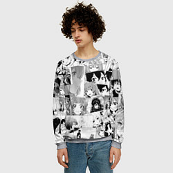 Свитшот мужской Восхождение героя щита паттерн, цвет: 3D-меланж — фото 2