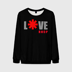 Свитшот мужской Love RHCP Red Hot Chili Peppers, цвет: 3D-черный