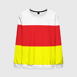 Свитшот мужской СЕВЕРНАЯ ОСЕТИЯ РЕСПУБЛИКА, цвет: 3D-белый