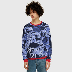 Свитшот мужской Цветы Темные Розы, цвет: 3D-красный — фото 2