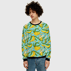 Свитшот мужской Banana pattern Summer Fashion 2022, цвет: 3D-черный — фото 2