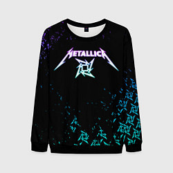 Свитшот мужской Metallica металлика neon, цвет: 3D-черный
