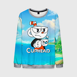 Мужской свитшот Cuphead сердитая чашечка