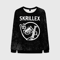 Свитшот мужской Skrillex - КОТ - Потертости, цвет: 3D-черный