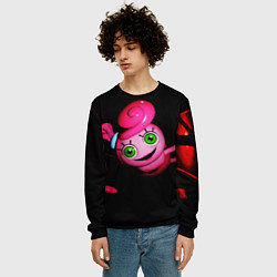 Свитшот мужской POPPY PLAYTIME - Mommy long legs - Мама длинные но, цвет: 3D-черный — фото 2