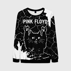 Свитшот мужской Pink Floyd Rock Cat, цвет: 3D-черный
