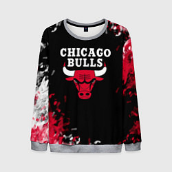 Свитшот мужской Чикаго Буллз Chicago Bulls Огонь, цвет: 3D-меланж