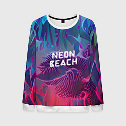 Свитшот мужской Neon beach, цвет: 3D-белый