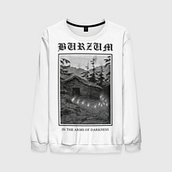 Свитшот мужской In the arms of darkness - Burzum, цвет: 3D-белый