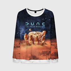 Мужской свитшот Dune: Spice Wars песчаные дюны и рука с базой