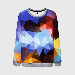 Мужской свитшот Абстрактный цветной узор из треугольников Abstract