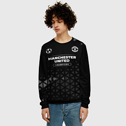 Свитшот мужской Manchester United Champions Uniform, цвет: 3D-черный — фото 2