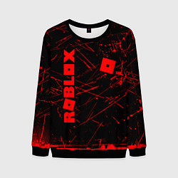 Свитшот мужской ROBLOX красный логотип, цвет: 3D-черный