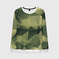 Мужской свитшот 3д полигоны - камуфляж
