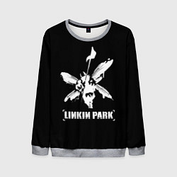 Свитшот мужской Linkin Park белый, цвет: 3D-меланж
