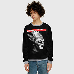 Свитшот мужской Boris Brejcha в маске, цвет: 3D-меланж — фото 2