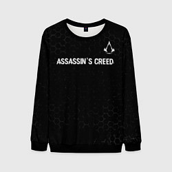 Мужской свитшот Assassins Creed Glitch на темном фоне