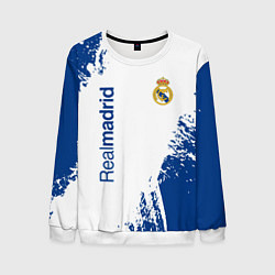 Свитшот мужской Реал Мадрид краска, цвет: 3D-белый