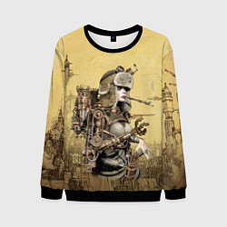 Мужской свитшот Крутая девчонка в стиле Стимпанк